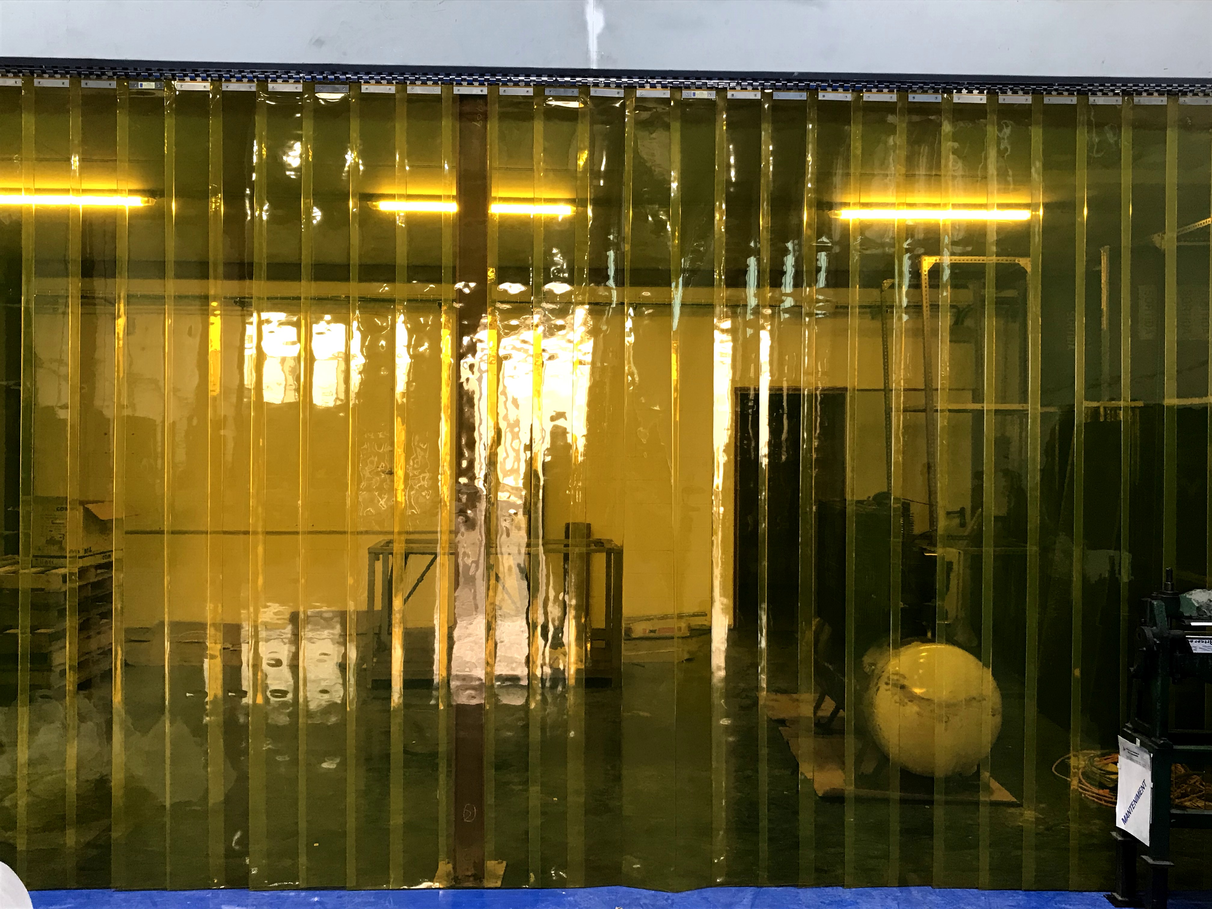 75m Lamas PVC rayas cortina 300x3mm B 1,00m x h2